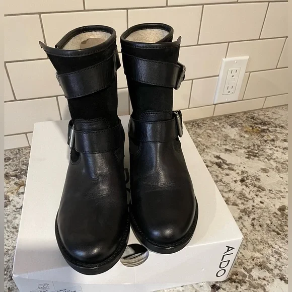 Aldo black boots, size 6.5, NEW - Picture 2 of 5